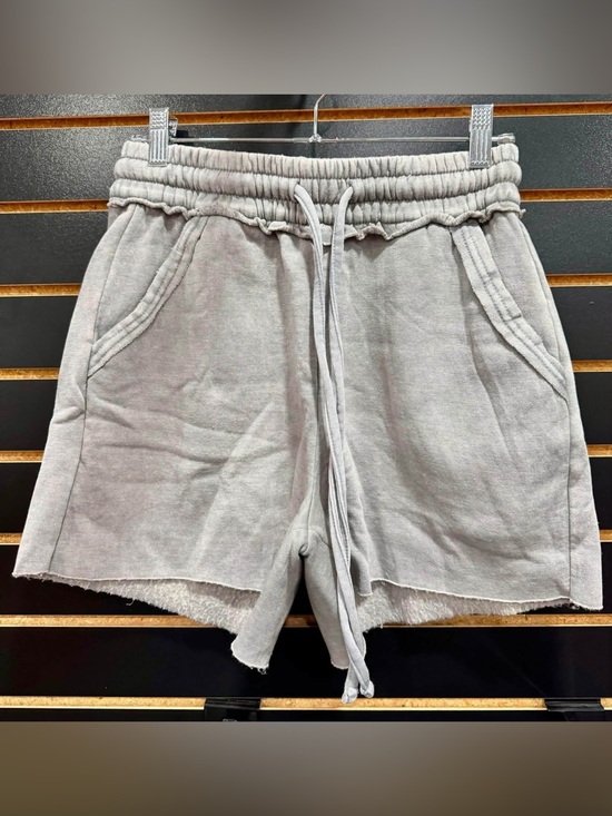 Zenana Outfitters Pants - Zenana Outfitters Light Gray Drawstring Athletic Shorts